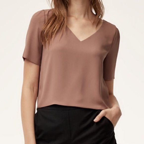 Babaton Randy Blouse in dusty rose colour - Picture 1 of 3